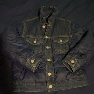 Gap puffer denim  jacket